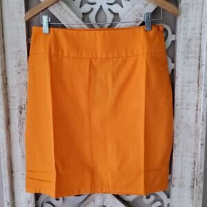 Fanpants Women's Cotton Straight Pencil Skirt in Orange Fan Sports